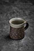 Water Mug with Handle and Dotted Pattern