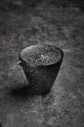 Porcelain Tea Holder / Pitcher with Hammered Pattern & Silver Coating