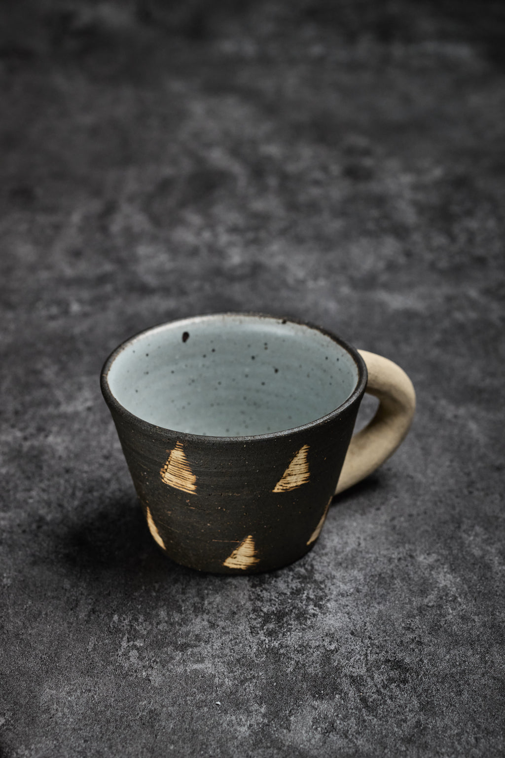 Coffee Mug with Triangle Pattern