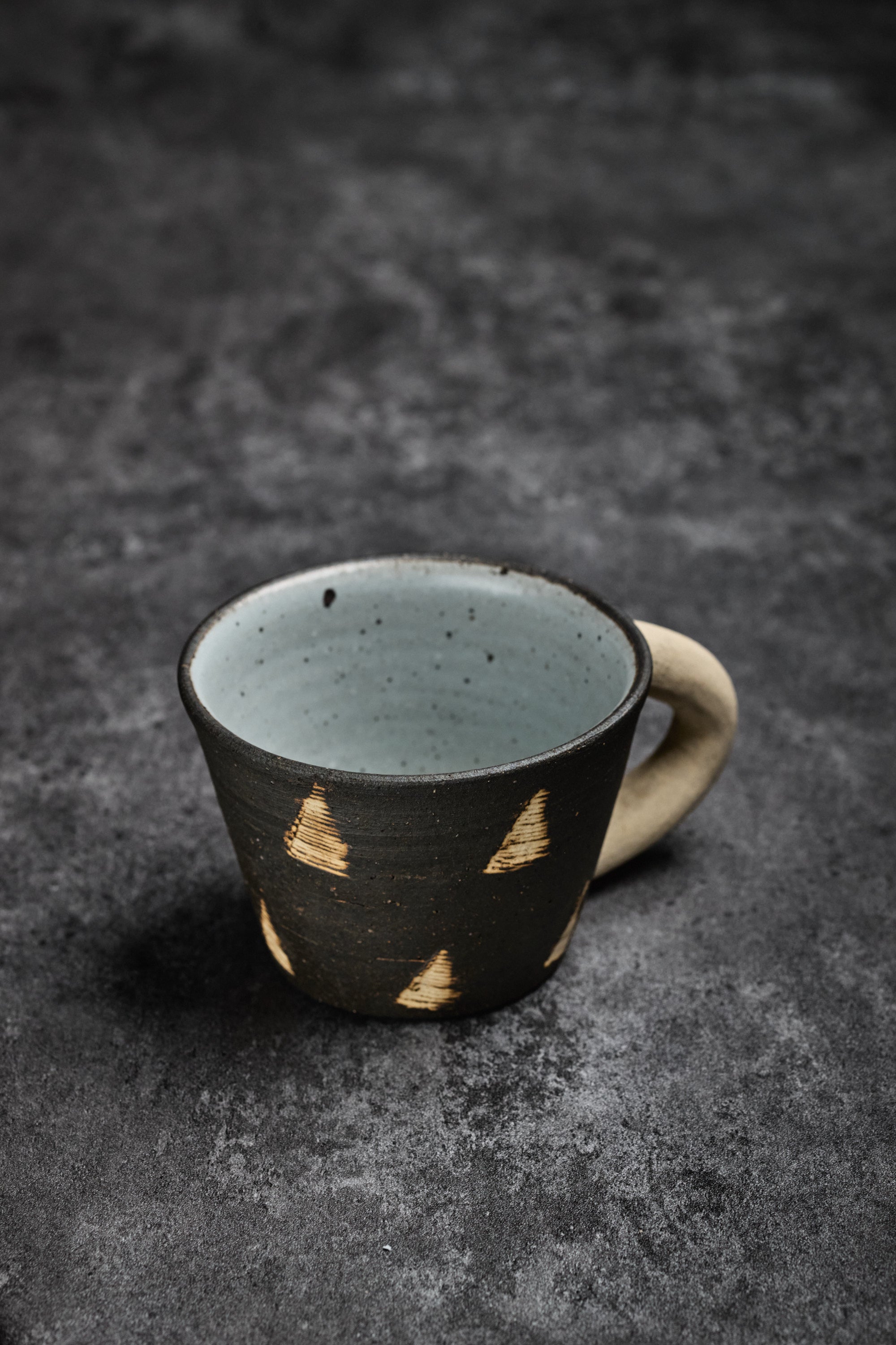 Coffee Mug with Triangle Pattern