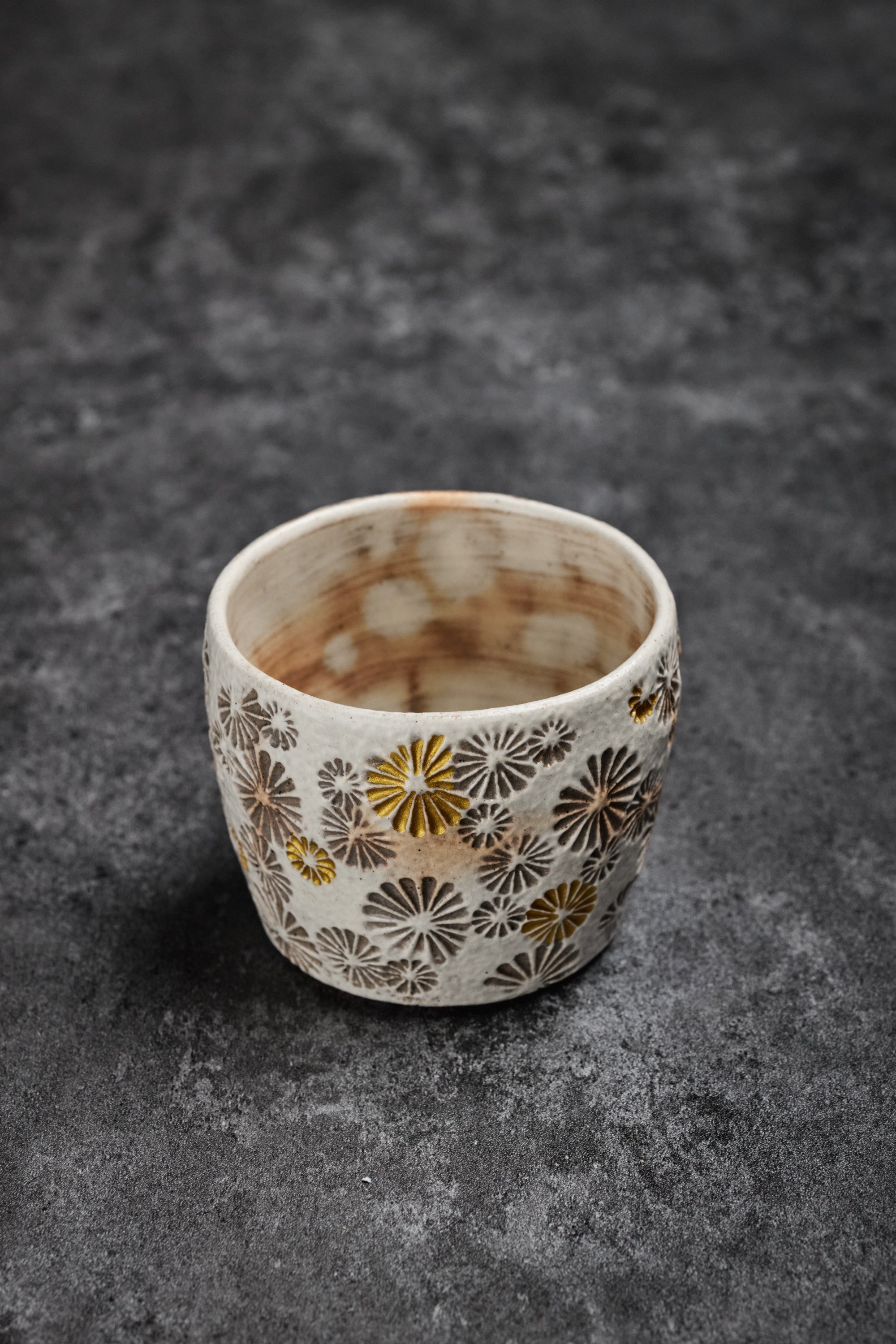 Watajima Yasuhiro | Coffee Cup & Saucer Plate with Flower Pattern