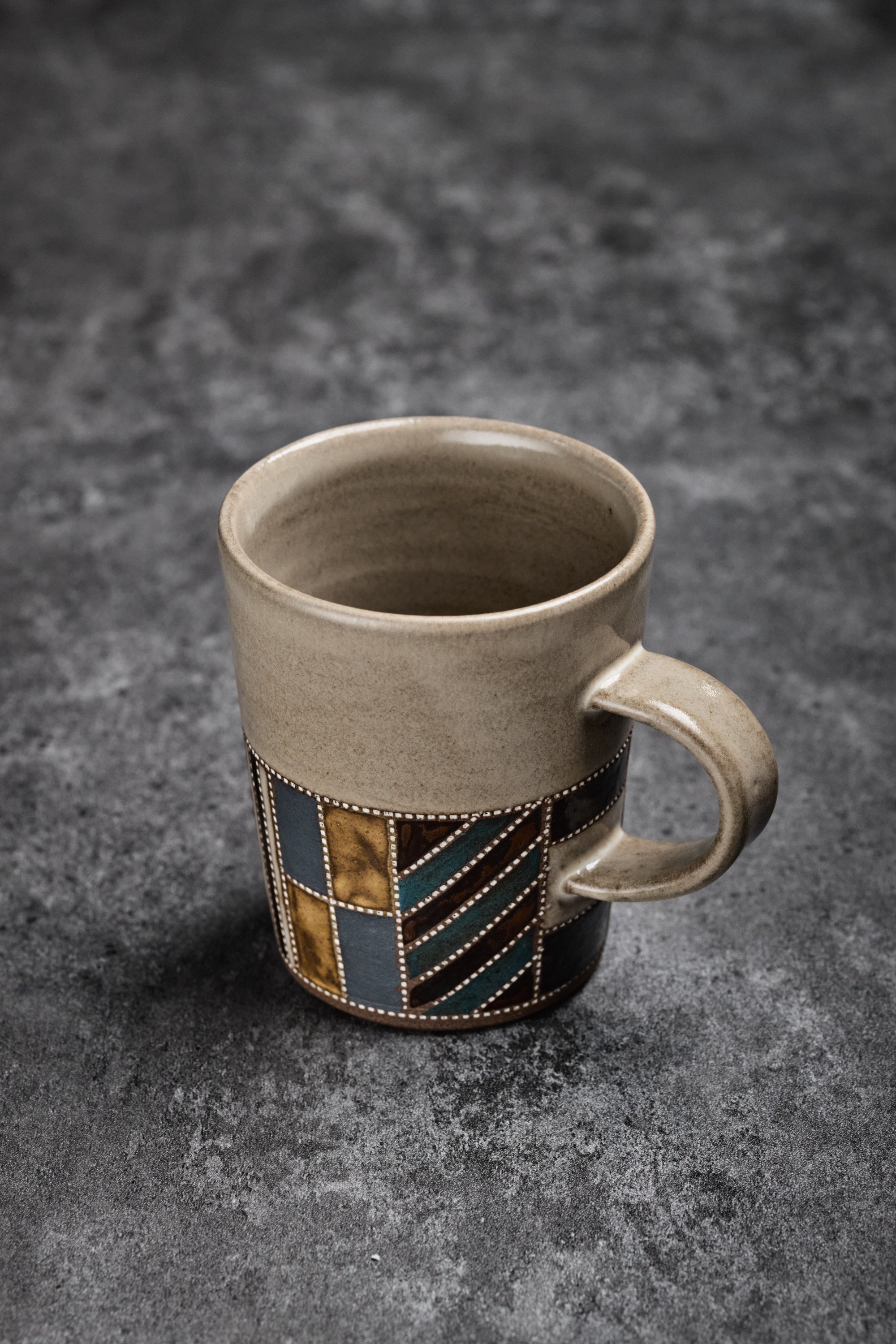 Mukoyama Fumiiya | Mug Grey with Stripe Pattern