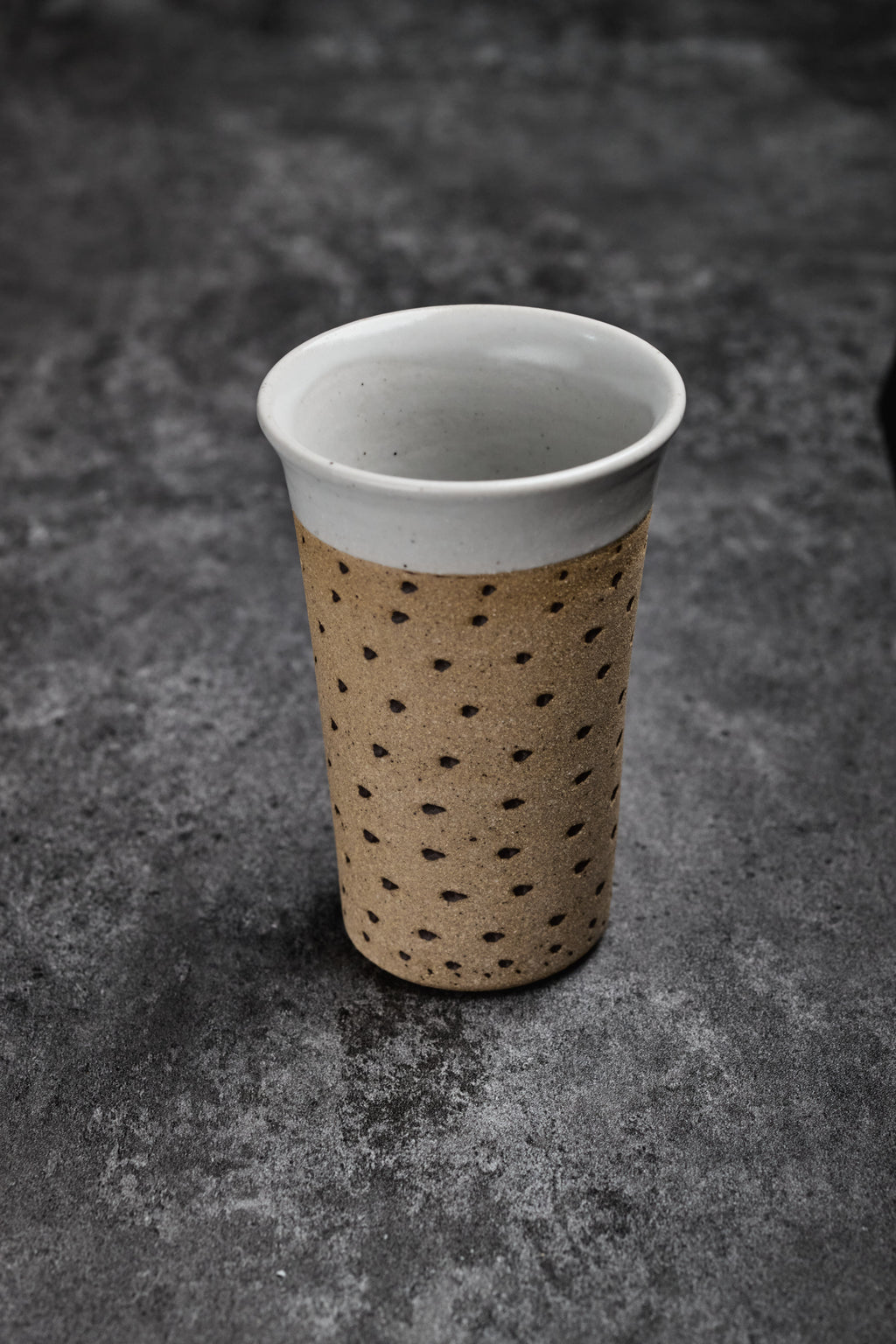 Tall Water Mug with Dotted Pattern