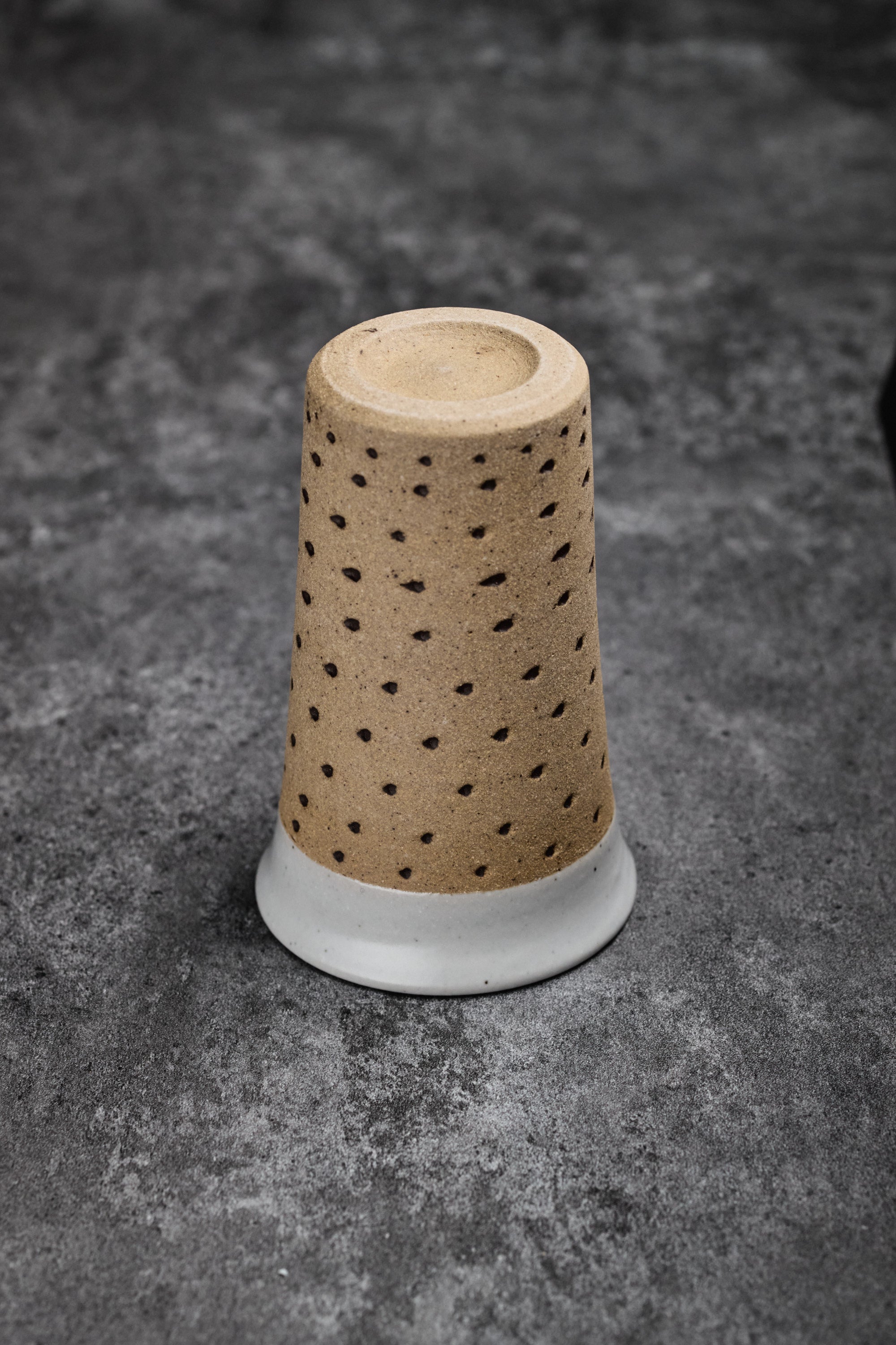 Tall Water Mug with Dotted Pattern