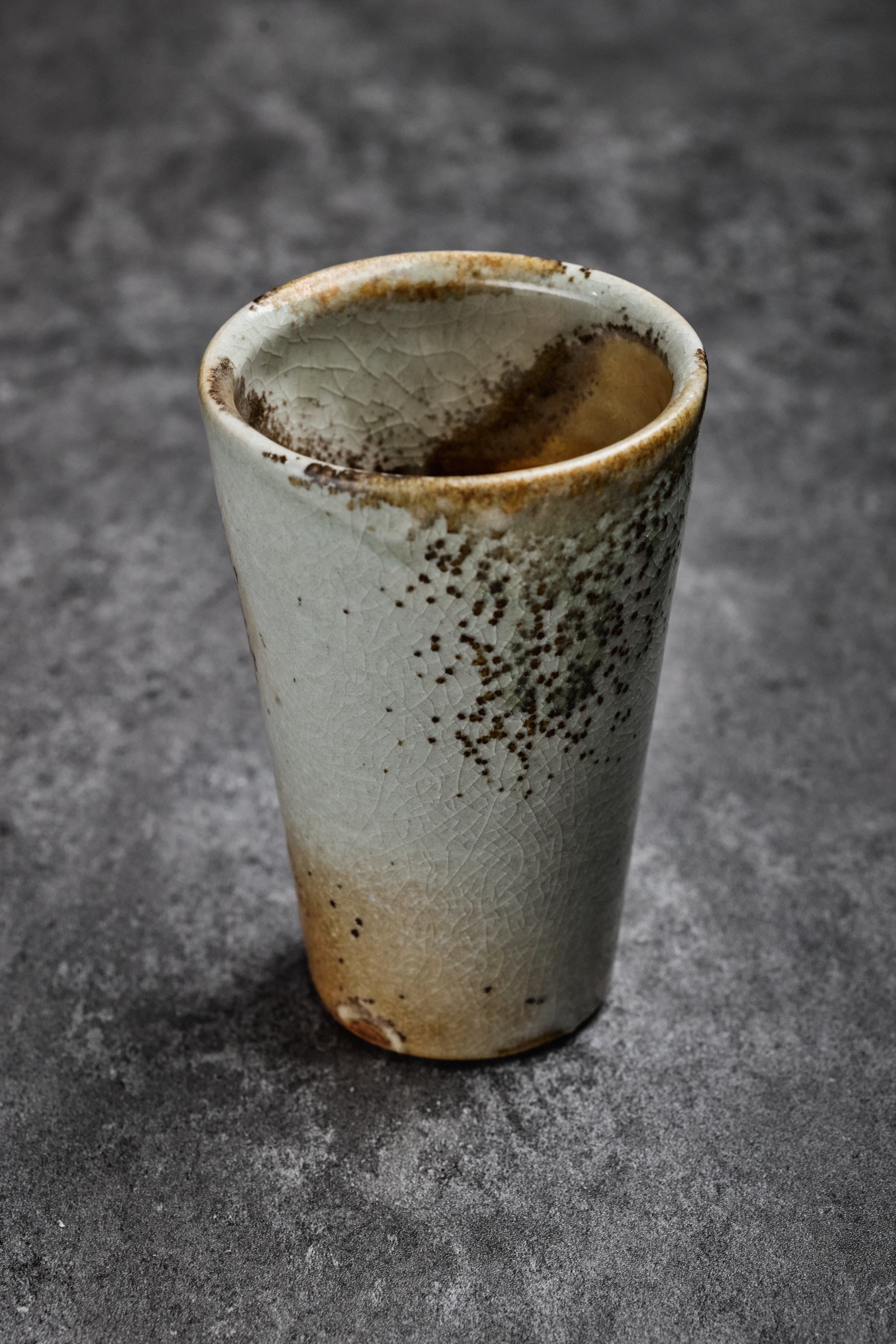 Ken Lu | Large Wood Firing Water Mug Golden Color