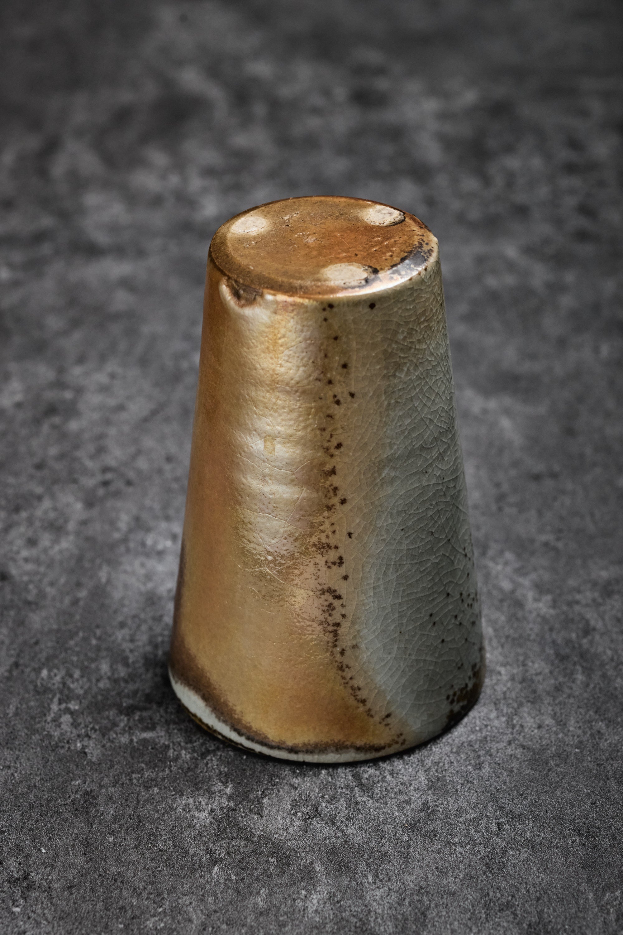 Ken Lu | Large Wood Firing Water Mug Golden Color