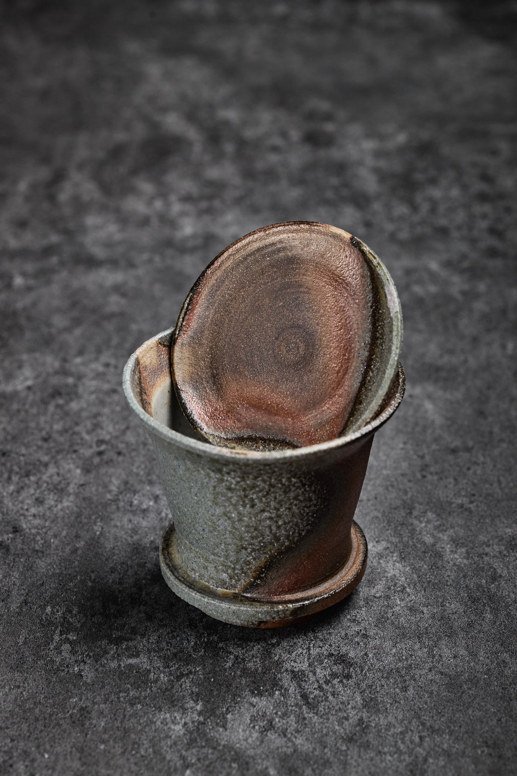 Wood Fired Teacup with Lid