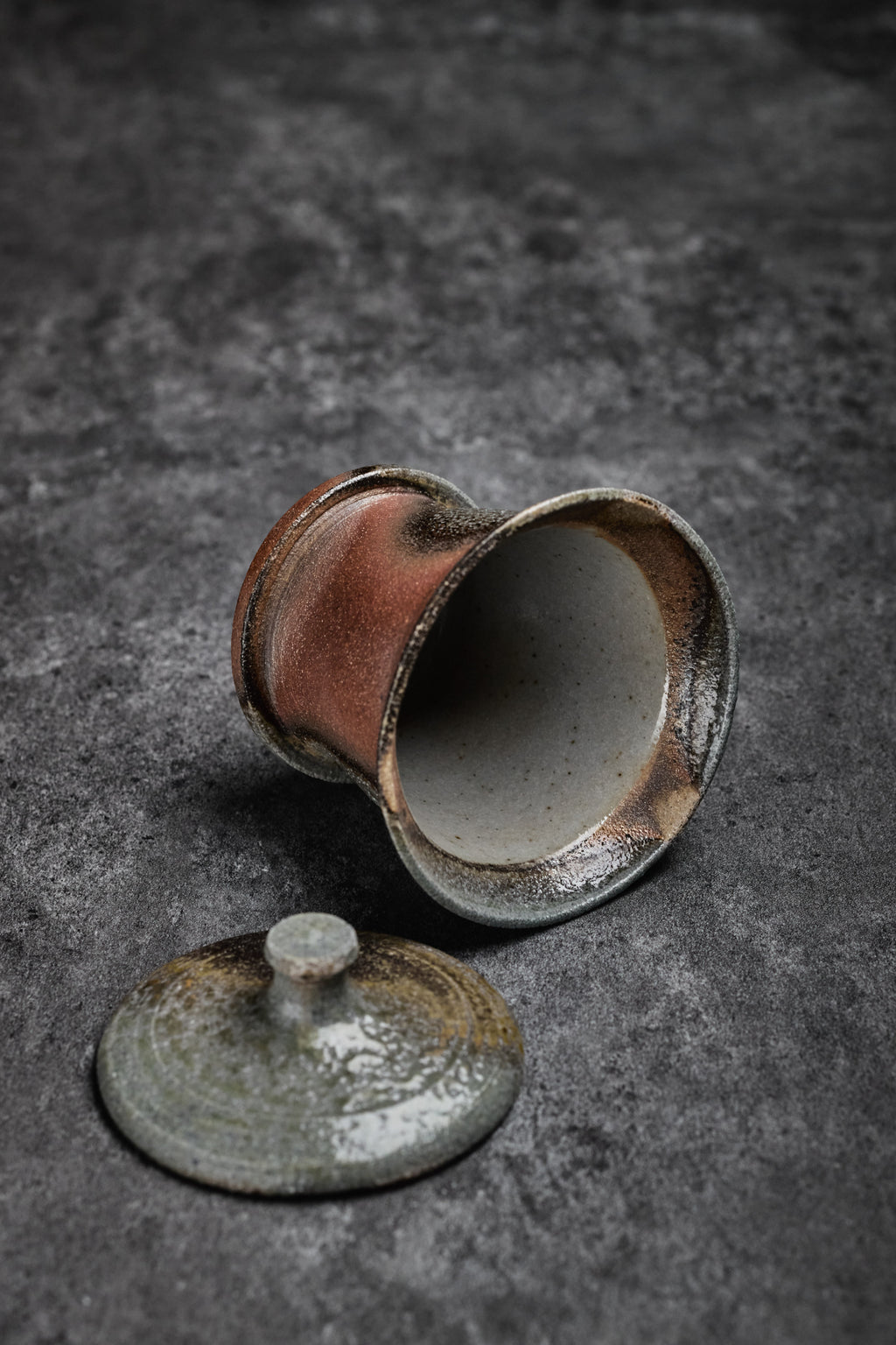 Wood Fired Teacup with Lid