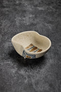 Three-Leg Saucer Plate with Abstract Surface Texture