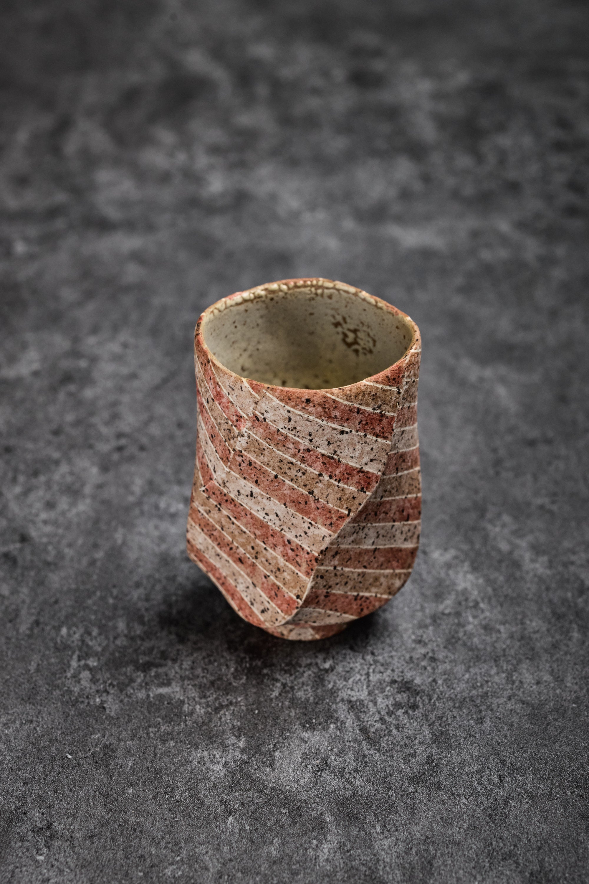 Tetsuya Ishiyama | Tall Coffee Cup with Special Textured Pattern
