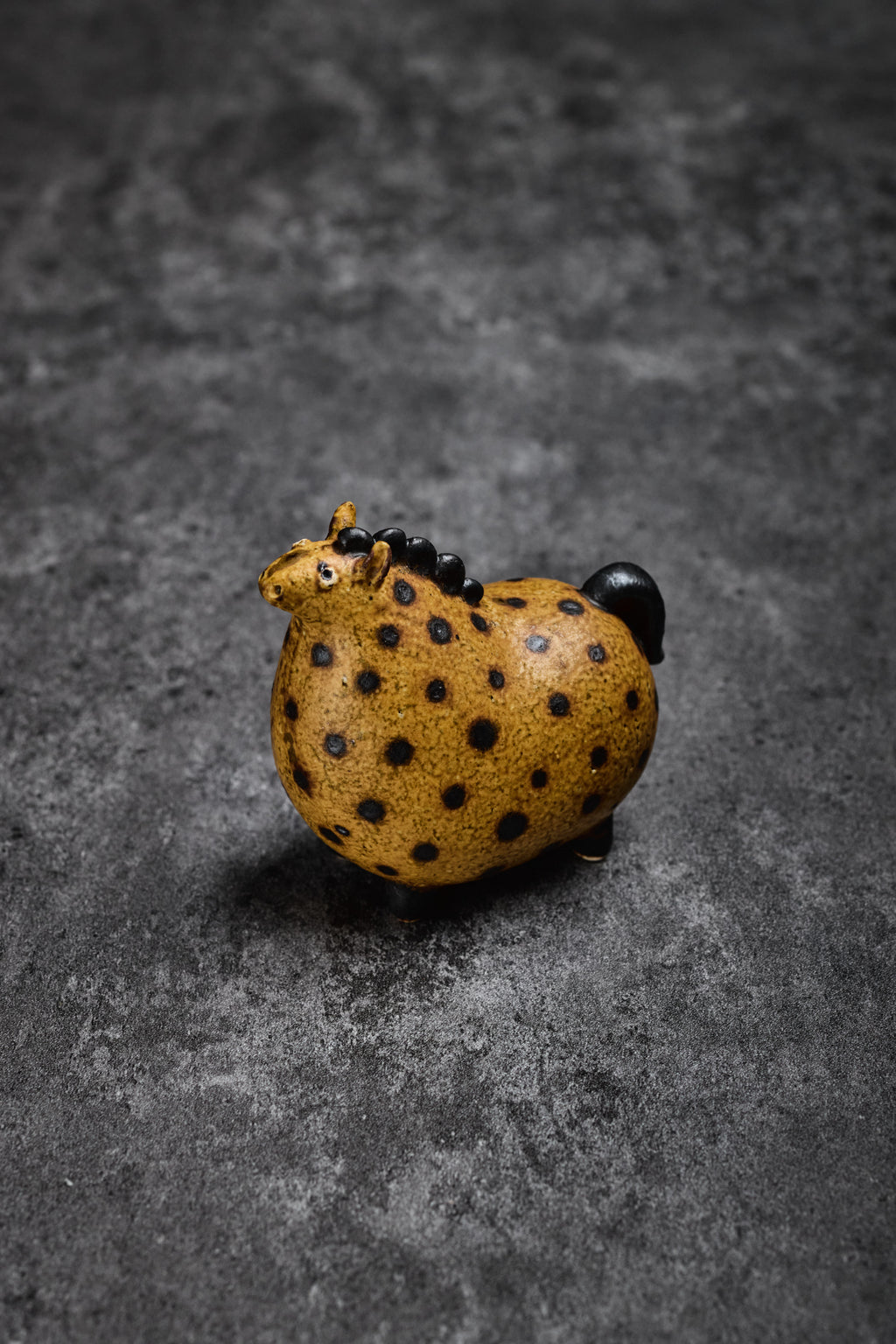 Pottery Animal - Yellow Fat Horse