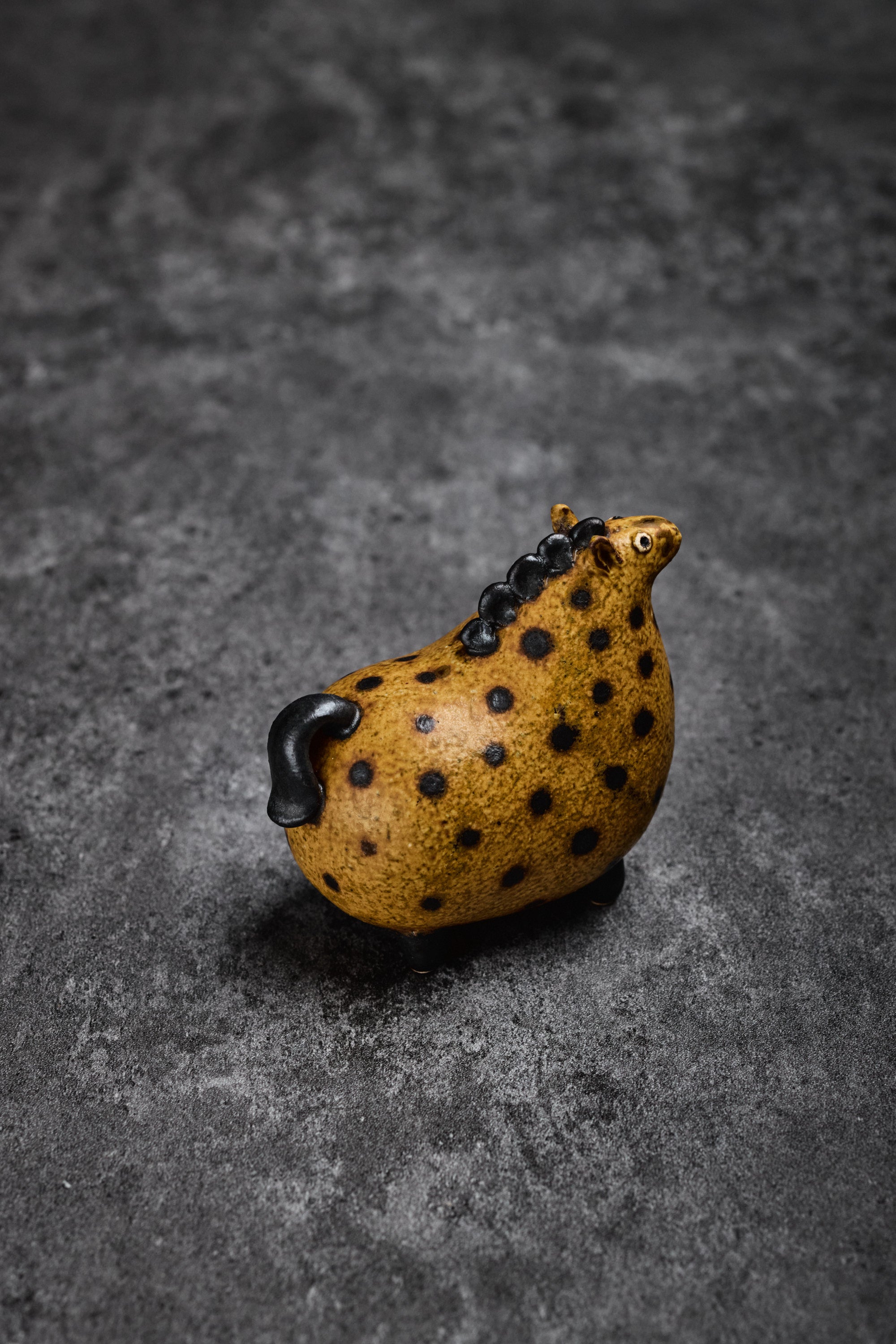 Pottery Animal - Yellow Fat Horse