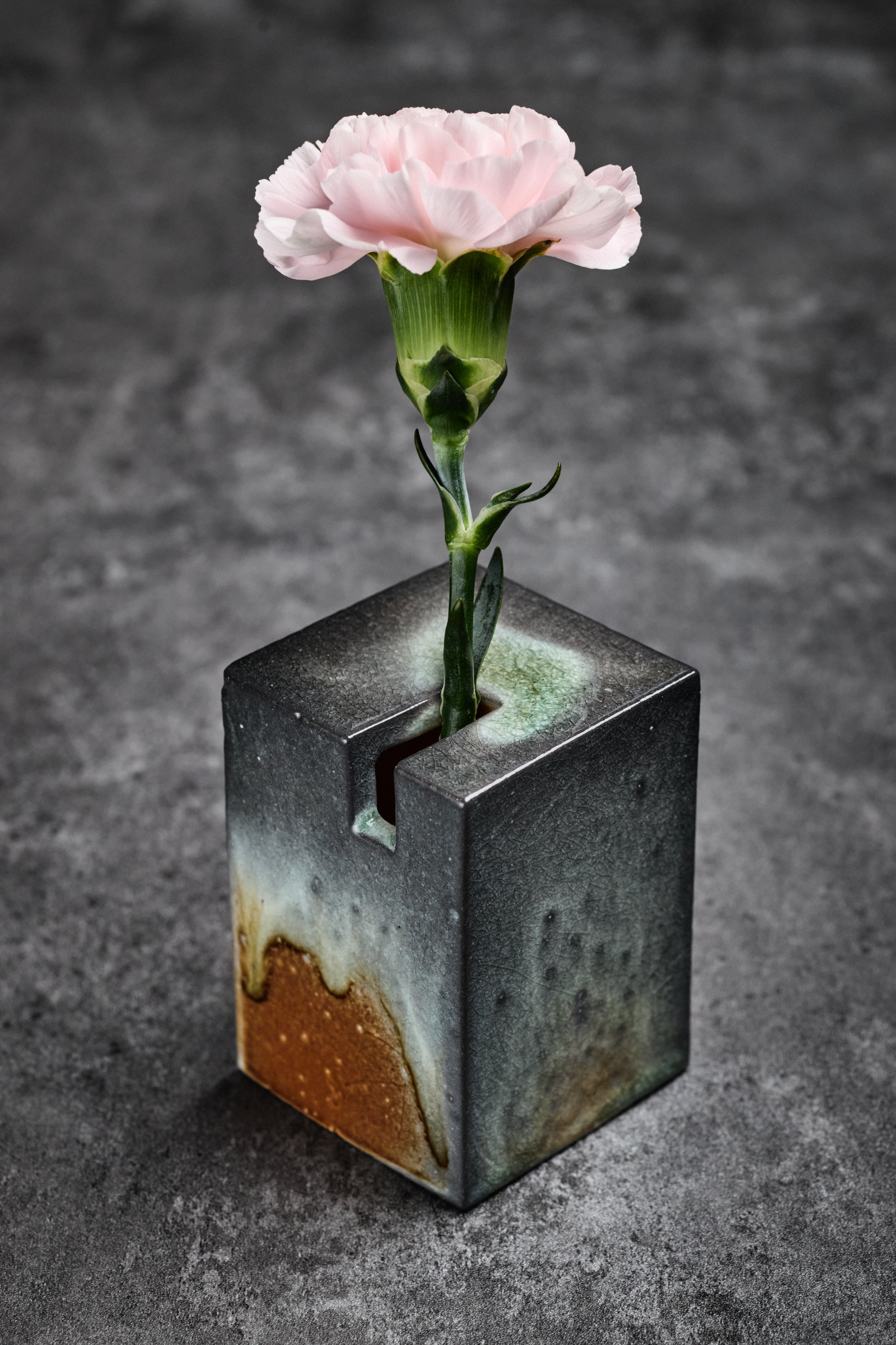 Wood Firing Rectangular Vase