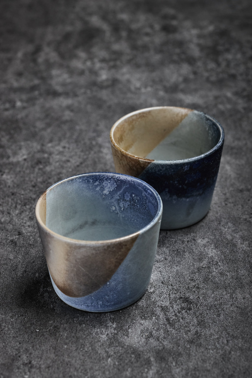 Coffee Mug with Blue & Golden Color