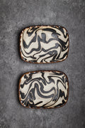 Small Plates with Marbled Pattern