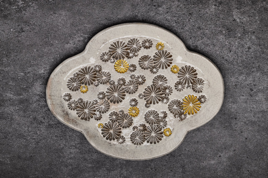 Watajima Yasuhiro | Big Plate with Signature Flower Pattern