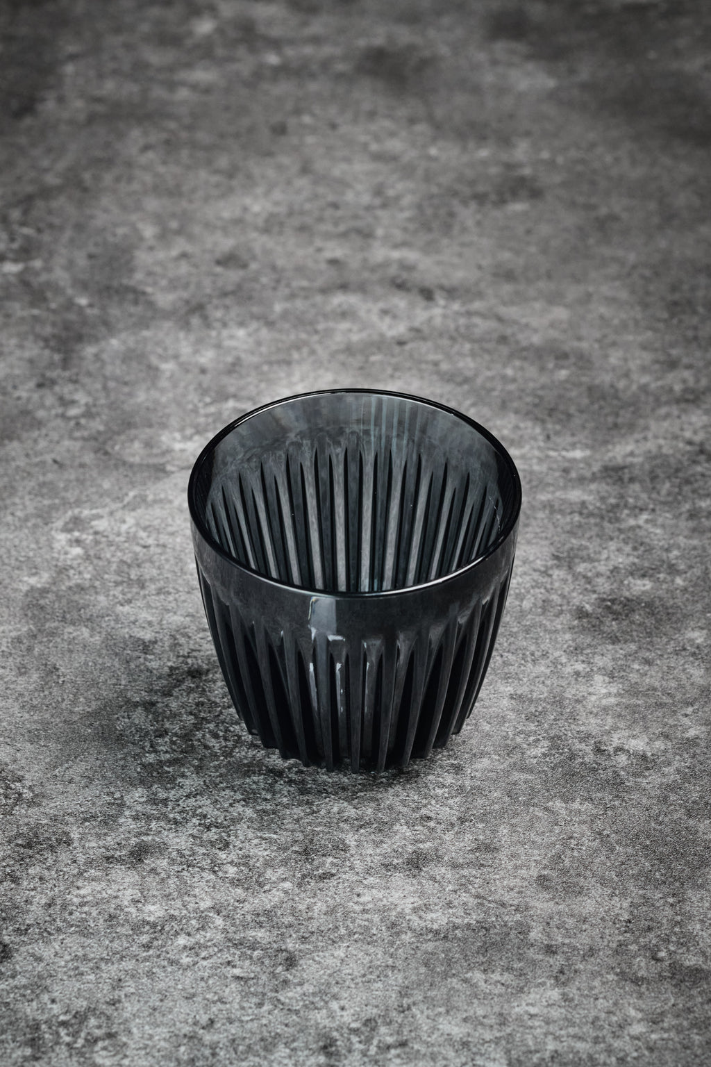 Huskee 3oz Cups with Saucer Plate - Transparent Black