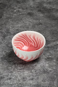White & Red Marbled Clay Coffee Cup