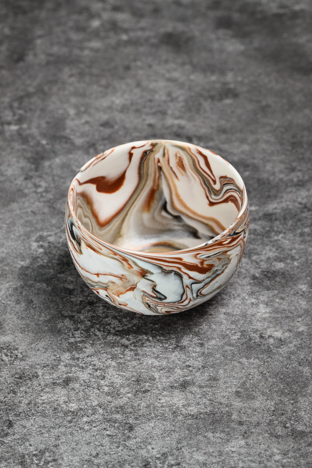 Marbled Clay Egg-Shape Coffee Cup with Gift Box