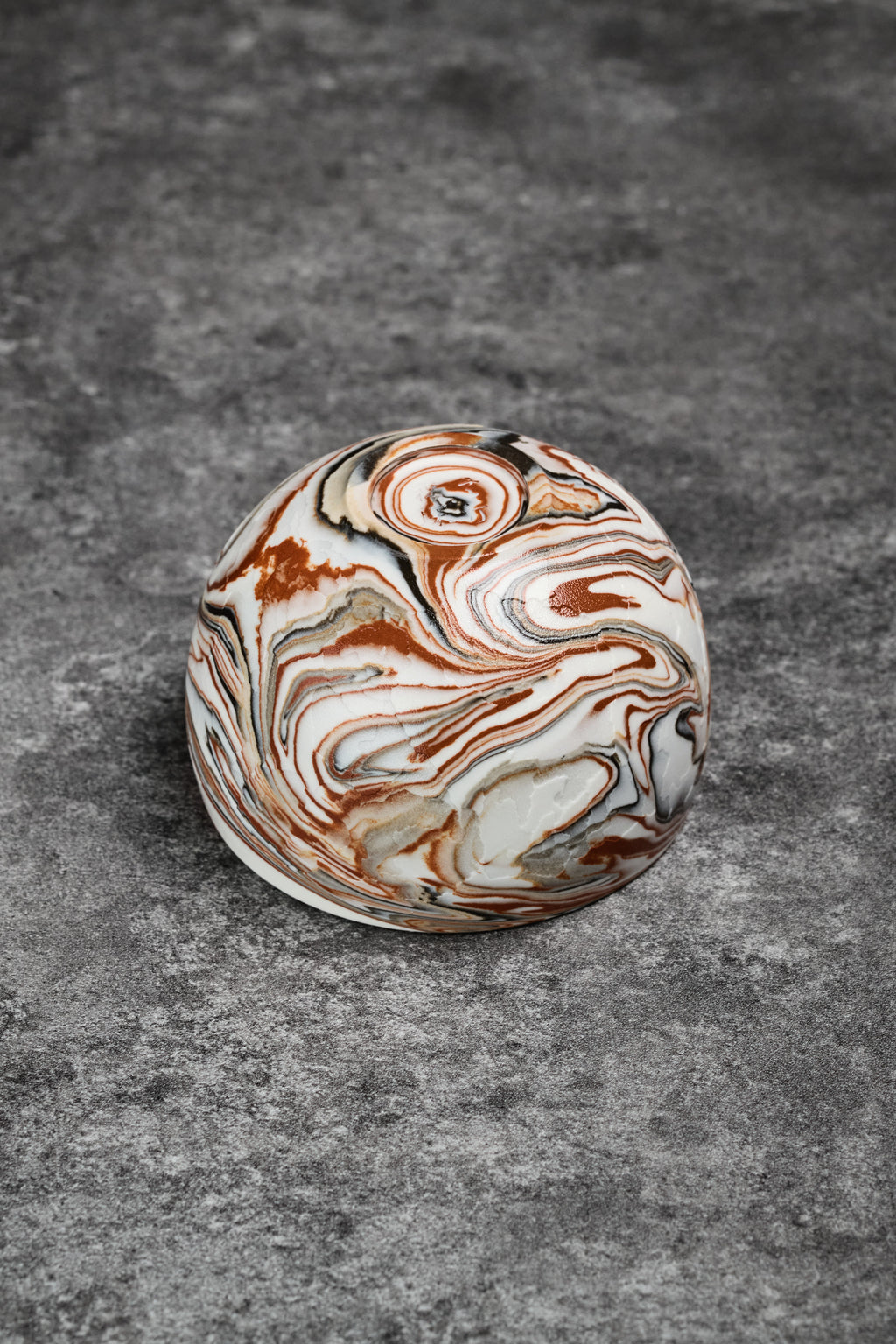 Marbled Clay Egg-Shape Coffee Cup with Gift Box