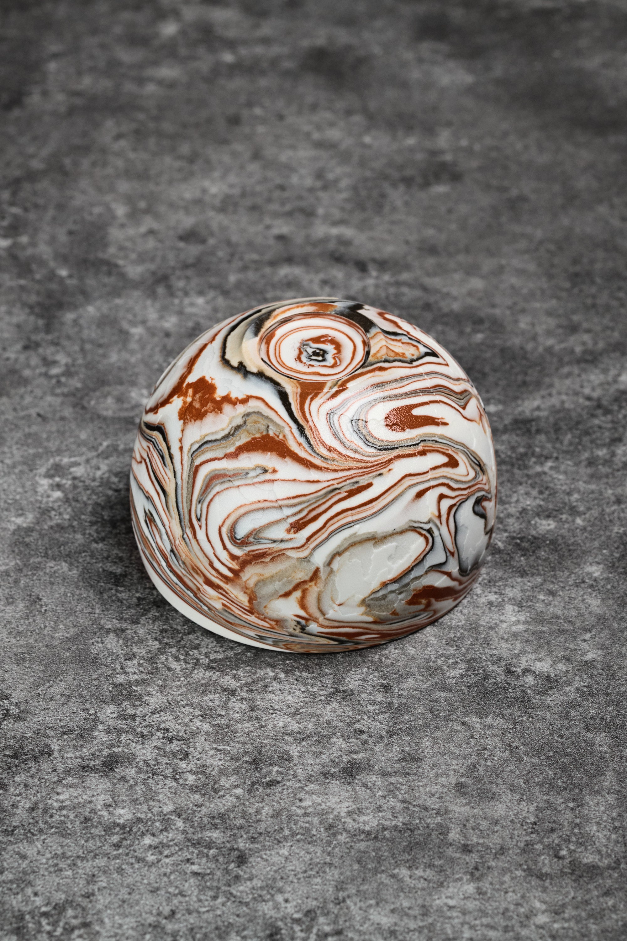 Marbled Clay Egg-Shape Coffee Cup with Gift Box
