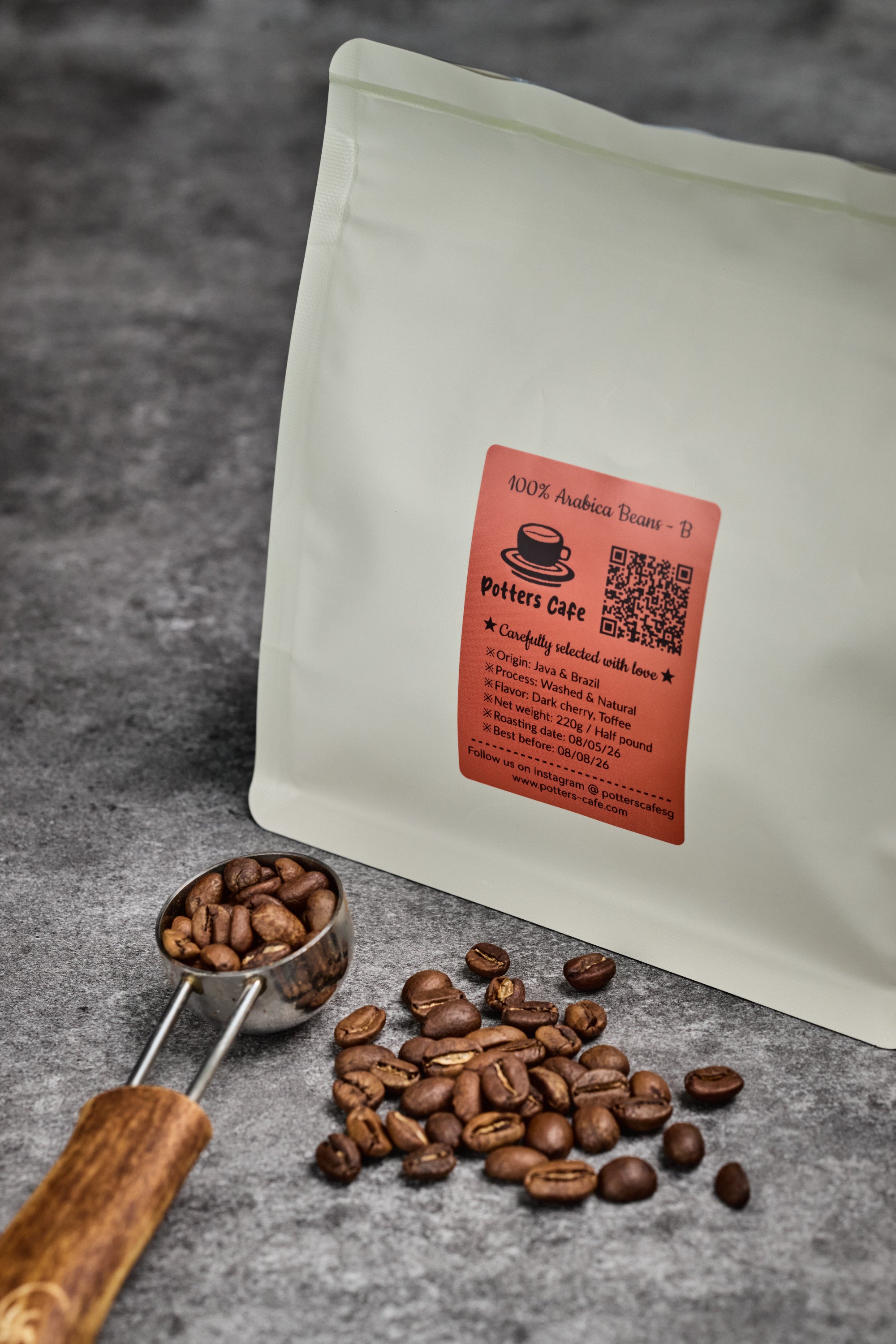 100% Arabica Coffee Beans 220g Half Pound