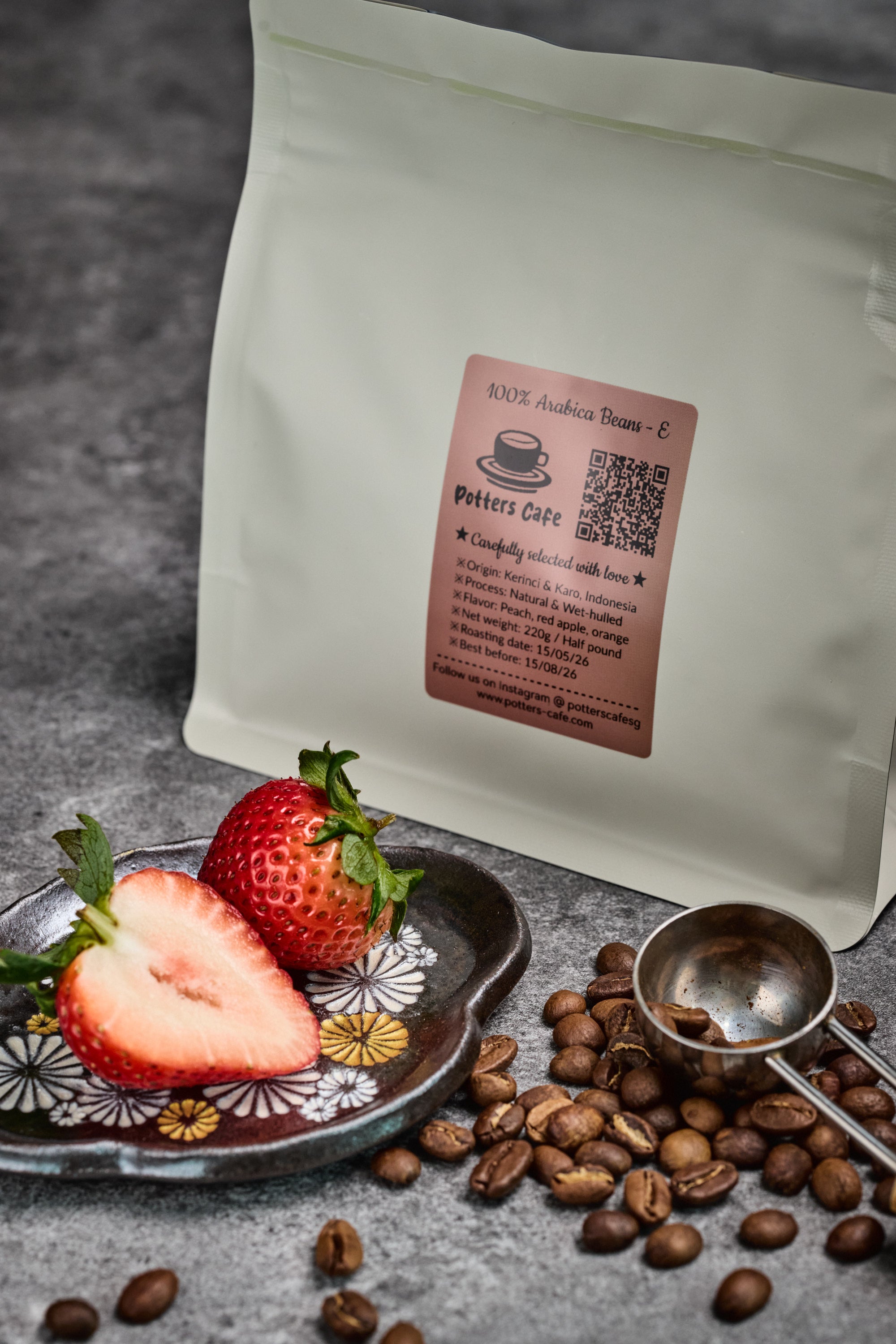 100% Arabica Coffee Beans 220g Half Pound - Bean Type "E"