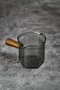 Dark Grey Color Espresso Measuring Cup with Wooden Handle