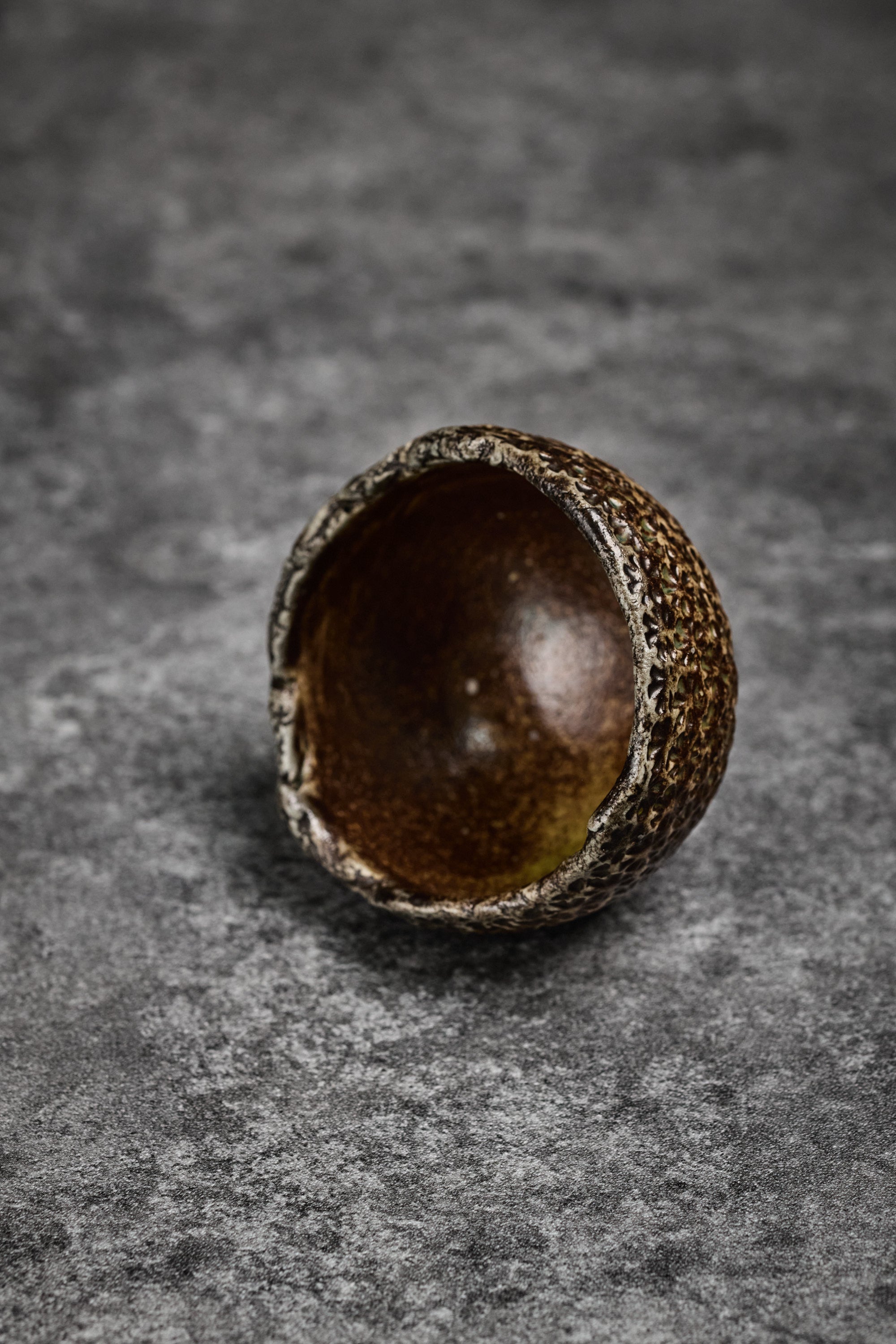 Mini Clay Sake Cup with Pattern Surface