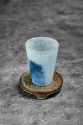 Yohei Goto | Cast Glass Sake Cup - Semi Transparent & Blue